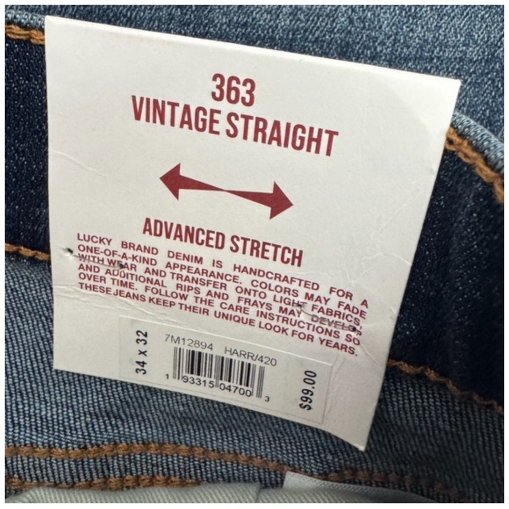 LUCKY BRAND • 363 Vintage Harrison Straight Coolmax Stretch Jeans - Picture 9 of 9